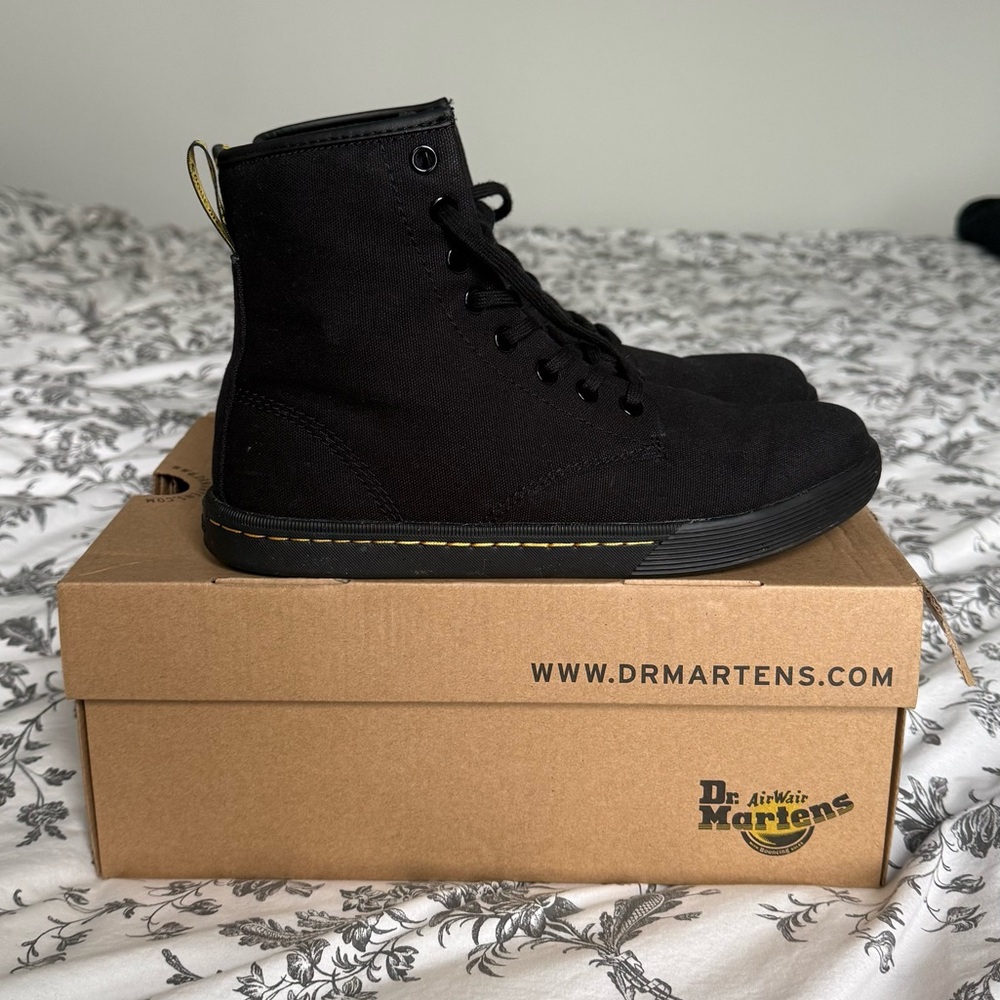Dr. Martens Sheridan Black Canvas High-Top Boots